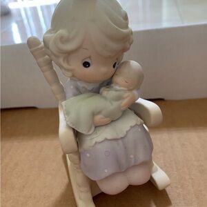 Precious Moments Mother and Child Figurine in Rocking Chair